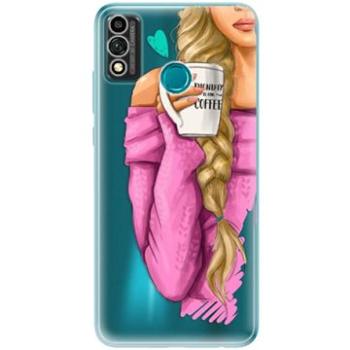 iSaprio My Coffe and Blond Girl pro Honor 9X Lite (coffblon-TPU3_Hon9XL)