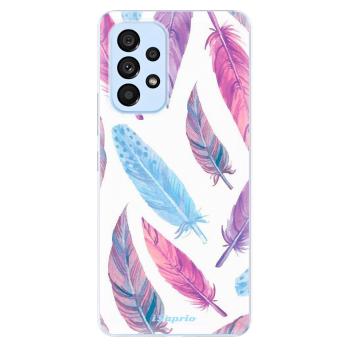 Odolné silikonové pouzdro iSaprio - Feather Pattern 10 - Samsung Galaxy A53 5G