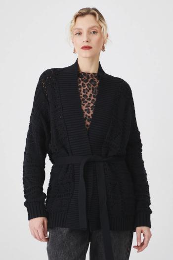 Kardigán Medicine dámsky, čierna farba, teplý