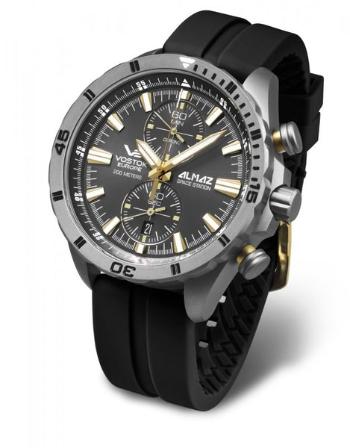 Vostok Europe Almaz Titanium Line 6S11/320H521 - Černý silikonový řemínek