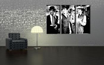 Ručně malovaný POP Art Rat Pack 3 dílný 120x80cm