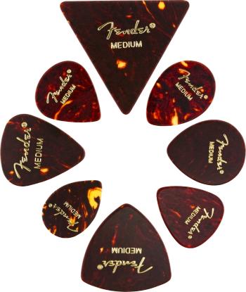 Fender All Shapes Celluloid Picks Medley Tortoise Shell Medium