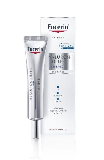 Eucerin Oční krém proti stárnutí pleti SPF 15 Hyaluron-Filler 3x EFFECT 15 ml