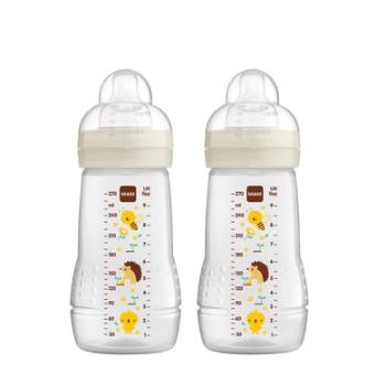 MAM Dětská láhev Easy Active ™ 270 ml, včela/ježek ve dvojitém balení