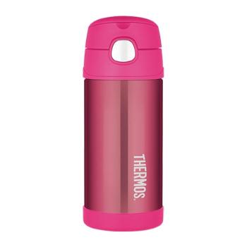 Thermos FUNtainer Dětská termoska s brčkem - růžová 355 ml