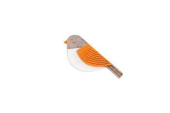 Brož Orange Cutebird Brooch ze dřeva s praktickým zapínáním a možností výměny či vrácení do 30 dnů zdarma.