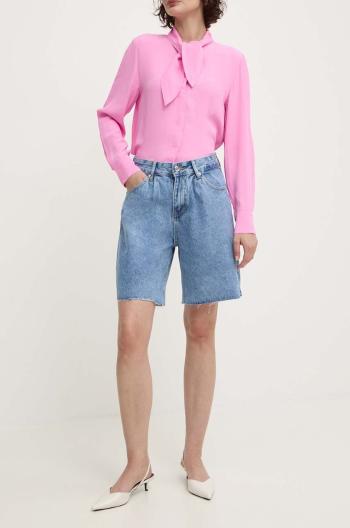 Džínové šortky Answear.LAB dámské, hladké, high waist