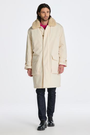 KABÁT GANT HEAVY UTILITY WINTER COAT CREAM