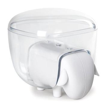 Zásobník Qualy Sheep Shape Container, plast, bílý/čirá dóza (1730326_QL10227-WH-CL)