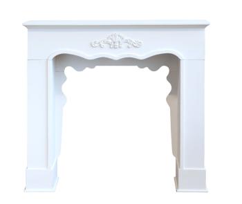 Bílá antik dekorativní krbová římsa French Mantelpiece - 100*23*95cm 41075201