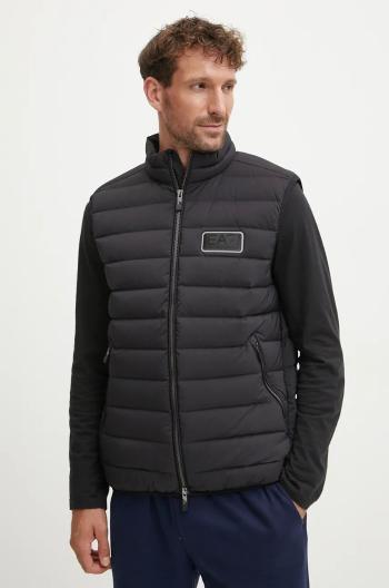 Péřová vesta EA7 Emporio Armani černá barva, PNHAZ.6DPQ02