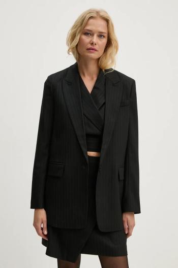 Blazer s příměsí vlny Bruuns Bazaar BillBBFrida blazer černá barva, BBW4105