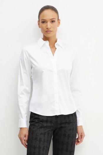 Košile Guess TIZIANA dámská, bílá barva, regular, s klasickým límcem, W5RH31 WAF10