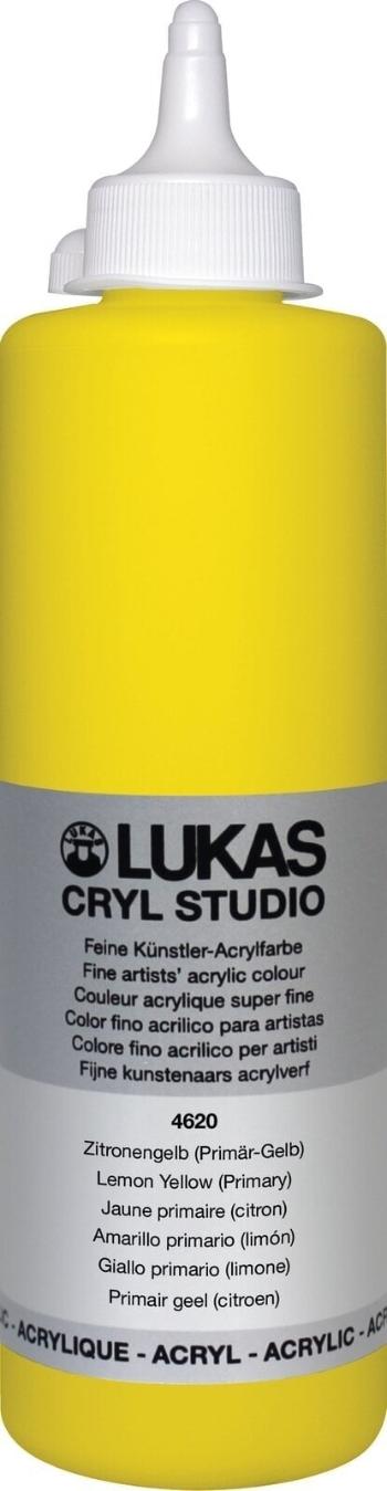 Lukas Cryl Studio Plastic Bottle Akrylová barva Lemon Yellow (Primary) 500 ml 1 ks
