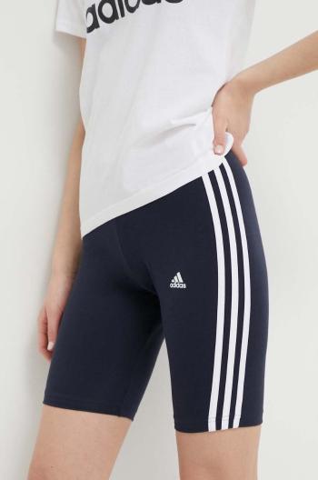 Kraťasy adidas dámské, tmavomodrá barva, s aplikací, medium waist, HF5955