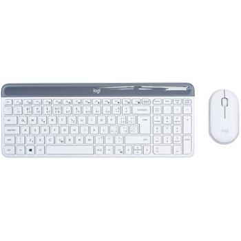 Logitech Slim Wireless Combo MK470, bílá - CZ/SK (920-009205_CZ)