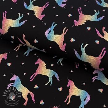 Jersey Unicorns parade black digital print