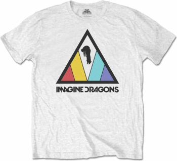 Imagine Dragons Tričko Triangle Logo Unisex White 2XL