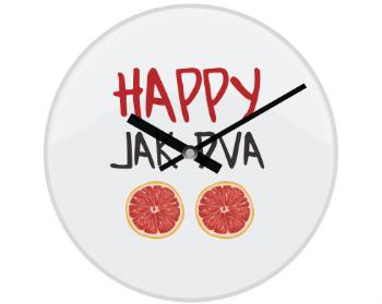 Hodiny skleněné Happy jak dva grepy