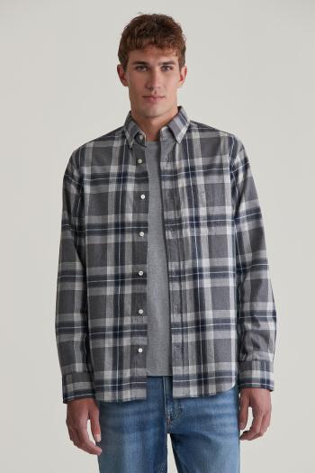 KOŠILE GANT REG TARTAN MELANGE CHECK SHIRT DARK GREY MELANGE