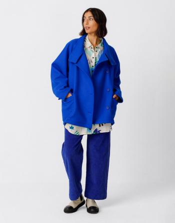 SKFK Uria Coat INDIGO BLUE 38