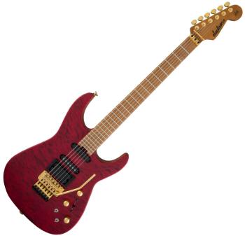 Jackson USA Phil Collen PC1 Satin Flame MN Transparent Red Elektrická kytara