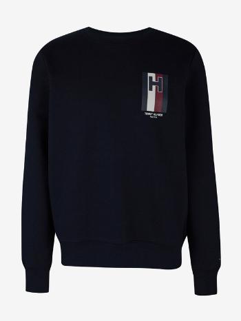 Tommy Hilfiger Emblem Crewneck Mikina Modrá