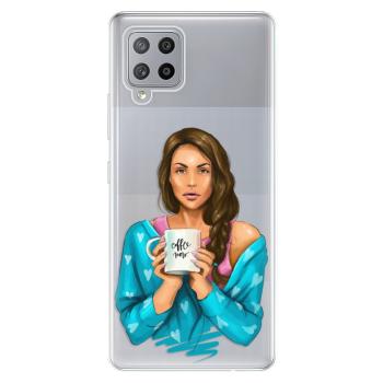 Odolné silikonové pouzdro iSaprio - Coffe Now - Brunette - Samsung Galaxy A42