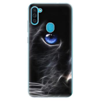 Odolné silikonové pouzdro iSaprio - Black Puma - Samsung Galaxy M11