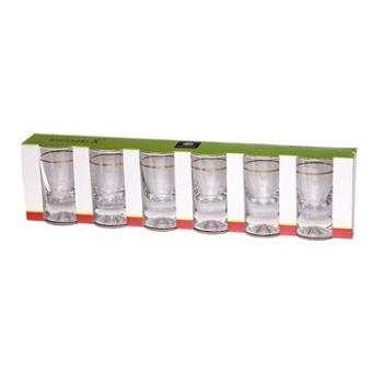 Glasmark Sada 6 panáků na vodku se zlatým páskem - 25ml (G57-0090-0025-3015-00)