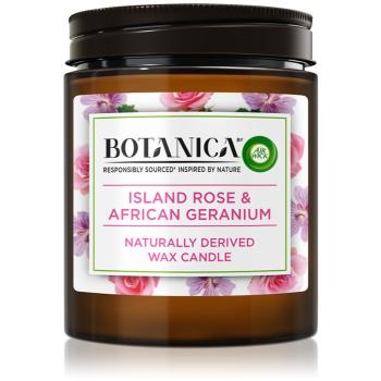 Air Wick Botanica Island Rose & African Geranium vonná svíčka s vůní růží 205 g