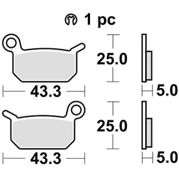 Braking brzdové destičky (sinterová směs CM44) (2ks) M501-259 (M501-259)