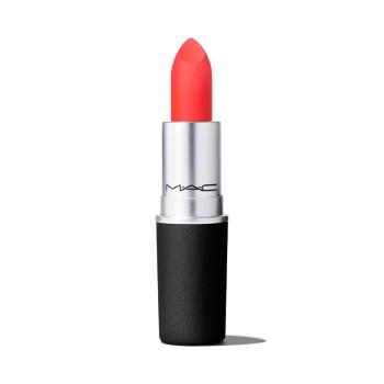 MAC Cosmetics Matná vyživující rtěnka Powder Kiss (Lipstick) 3 g Mandarin O