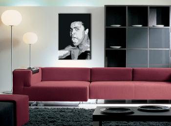 Ručně malovaný POP Art Muhamad Ali 1 dílný 70x100cm