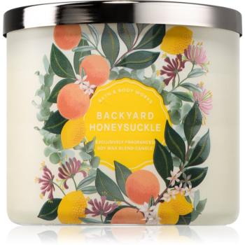 Bath & Body Works Backyard Honeysuckle vonná svíčka 411 g