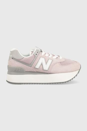 Sneakers boty New Balance WL574ZSE růžová barva, WL574ZSE-ZSE