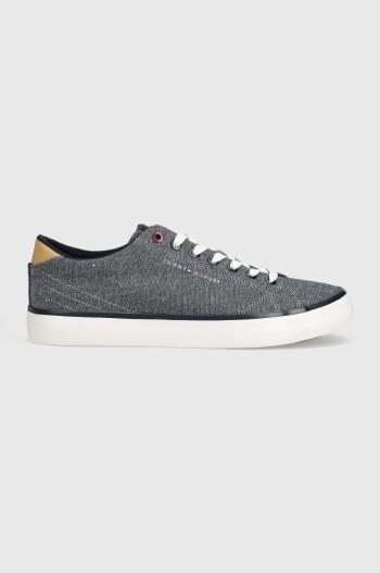 Tenisky Tommy Hilfiger TH HI VULC LOW CHAMBRAY pánské, tmavomodrá barva, FM0FM04945