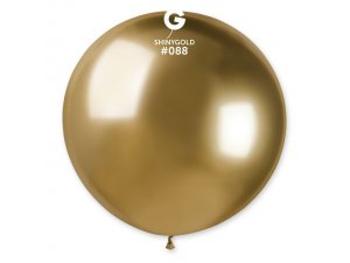 Svet balonku Kulatý chromový balónek SHINY zlatý 80 cm