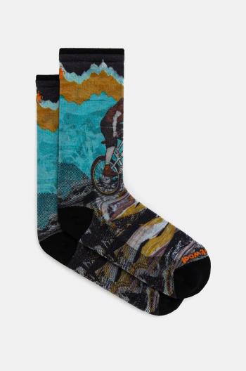 Ponožky Smartwool Bike Zero Cushion Wolf Print SW001968