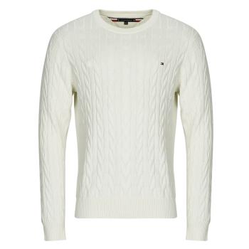 Tommy Hilfiger  CLASSIC COTTON CABLE CREW NECK  Svetre Biela