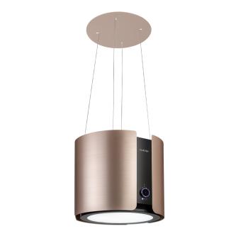 Klarstein Skyfall Smart, digestoř, 45 cm, ostrůvková, 402 m³/h, LED, nerezová ocel, zlatá