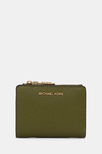 Kožená peněženka MICHAEL Michael Kors zelená barva, 32S4G8ED7L