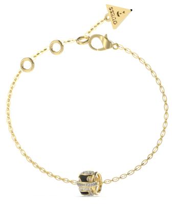 Guess Slušivý pozlacený náramek s krystaly Fabulous Me JUBB05192JWYGBK 21 cm