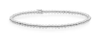 Sparkling Jewels Stříbrný kuličkový náramek pro ženy Saturn SB-S-3MM-ADD