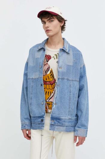 Džínová bunda Desigual ROLANDO pánská, přechodná, oversize, 24SMED05