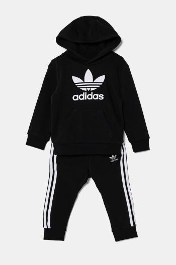 Dětská tepláková souprava adidas Originals HOODIE SET černá barva, IY4785