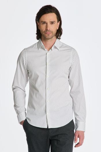 KOŠILE GANT SLIM FORMAL PINSTRIPE SHIRT WHITE