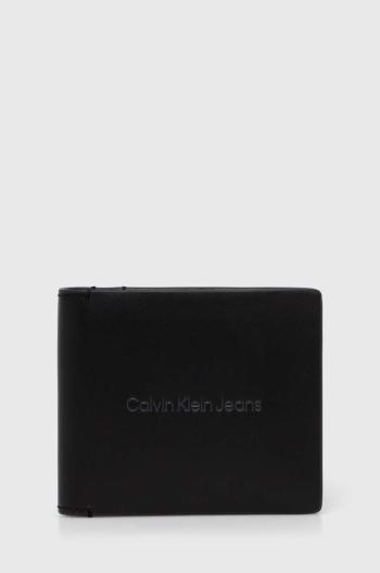 Kožená peněženka Calvin Klein Jeans černá barva, K50K512059