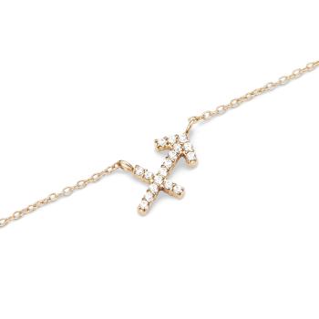 Daniel Wellington Stylový pozlacený náhrdelník znamení Střelec Crystal Zodiac DW00400927