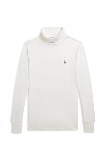 Dětská bavlněná mikina Polo Ralph Lauren bílá barva, hladká, 323952435003